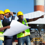 project manager visiting construction site